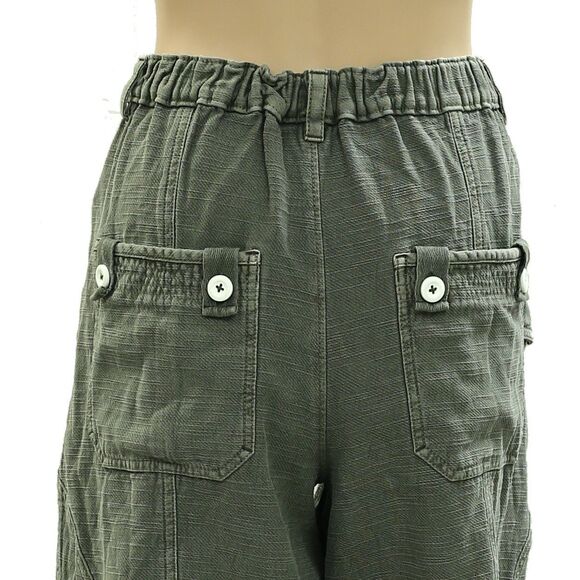 Free People Taybee Pleat Chino Shorts Mid-Rise Solid Classic Cotton S New 285580 - Picture 8 of 9